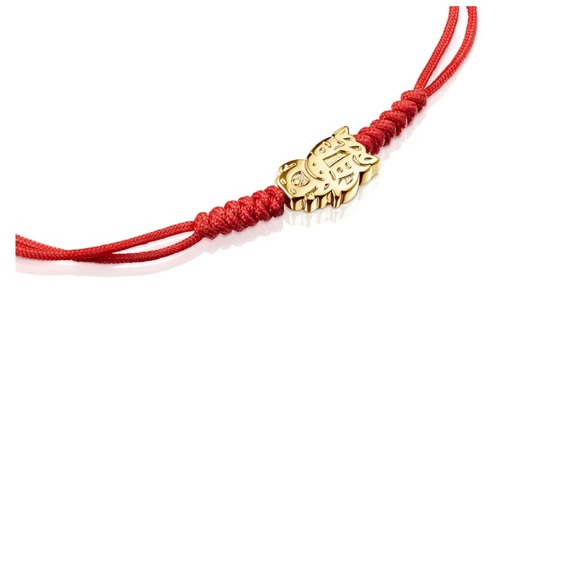 ⭐️ Limited production ⭐️ 18k Gold & red cord bracelet - Picture 4 of 4